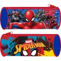 Astuccio Scuola Tombolino Spiderman Marvel - Portacolori Cilindrico Premium per Bambini, 22x8x8 cm