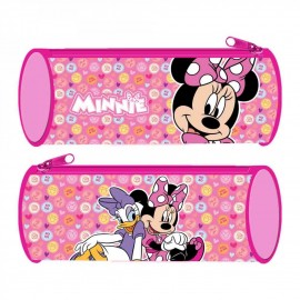 Astuccio Scuola Tombolino Minnie Disney - Portacolori Cilindrico Premium per Bambini, 22x8x8 cm