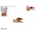 Set 12 Mollette Coccinella Rossa 2,5 cm - Ideale Regalini Festa e Bomboniera Segna Posto"