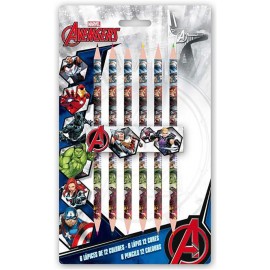 Matite Colorate Avengers Marvel B-Face - 6 Matite Bicolore Perfette per Regalini di Festa e Scuola