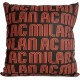 Cuscino Arredo AC Milan 40x40 cm - Rosso e Nero con Logo 1899 - Prodotto Ufficiale