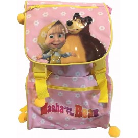 Zaino Scuola Elementare Estensibile Masha e Orso - 40x28x14 cm, Poliestere