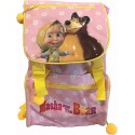 Zaino Scuola Elementare Estensibile Masha e Orso - 40x28x14 cm, Poliestere