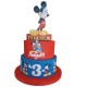 Torta di Compleanno Personalizzata Mickey Disney con Nome ed Età del Festeggiato/a