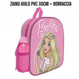 Zaino Asilo Barbie con Borraccia da 350ml – Ideale per la Scuola e il Tempo Libero