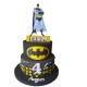 Torta Scenografica Batman in Polistirolo Personalizzabile per feste di Compleanno