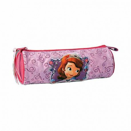 Astuccio Scuola Tombolino Principessa Sofia Disney - Portacolori Cilindrico Premium per Bambini (22x8x8 cm)