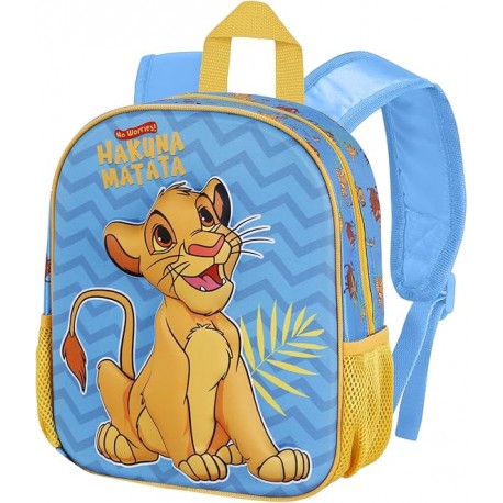 Zaino Asilo Materna Il Re Leone Hakuna Matata in 3D - Borsa Scuola Bambino, 31x26x11 cm