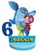  Sagoma Polistirolo Personalizzata Baby Shark & Zig Sharko - Nome e Numero Glitterati per Compleanni