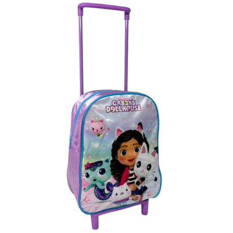 Zaino Asilo Trolley Gabby's Dollhouse – Borsa per Scuola Materna e Tempo Libero