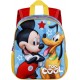 Zaino Scuola Asilo Materna Mickey & Pluto con Rilievo 3D - Scomparto Principale con Cerniera e Tasca Laterale in Rete