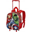 Zaino Trolley Avengers 3D per Bambini - Hulk, Capitan America, Iron Man | Marvel con Ruote e Manico