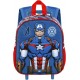 Zaino Scuola Asilo Trolley Capitan America Avengers 3D con Ruote e Manico Telescopico - 31 x 26 x 11 cm