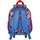 Zaino Scuola Asilo Trolley Capitan America Avengers 3D con Ruote e Manico Telescopico - 31 x 26 x 11 cm