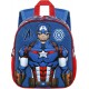 Zainetto Scuola Asilo Materna Capitan America Marvel con Rilievo 3D - Scomparto Principale e Due Tasche Laterali