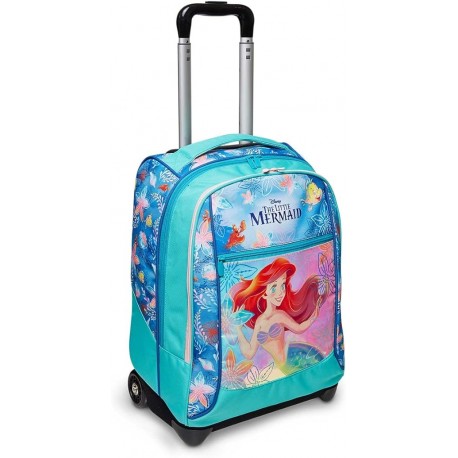 Zaino Scuola Trolley Seven La Sirenetta Ariel Disney - Capiente e Funzionale