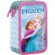 Astuccio Scuola Frozen Disney Celeste Fucsia a Tre Piani con 43 Pezzi - Colori Giotto