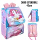 Zaino Unicorno Estensibile per Scuola Elementare - Bambina - 40x29x27 cm