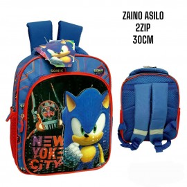 Zaino Asilo Sonic 3D - Borsa Scuola e Tempo Libero