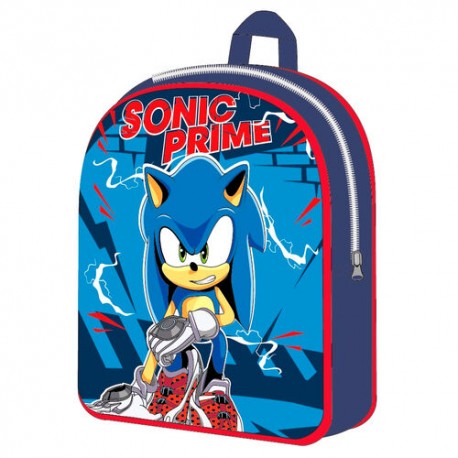 Zaino Scuola Asilo e Materna Sonic - 30x26x10cm con Spallacci Imbottiti e Regolabili