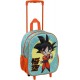 Zaino Trolley Dragon Ball 3D per Bambini - Scuola & Asilo, Ruote Resistenti e Manico Telescopico