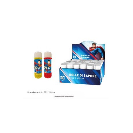 Bolle di Sapone Superman 60ml - Idea Regalo Bambini, Gioco Fine Festa