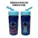 "Borraccia Disney Stitch con Beccuccio Ripiegabile - 410 ml, Design Unico e Duraturo"