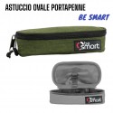 Astuccio Ovale Organizzato con Divisorio - Design Monocolore, Ideale per Scuola e Ufficio