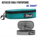 Astuccio Ovale Organizzato con Divisorio - Design Monocolore, Ideale per Scuola e Ufficio