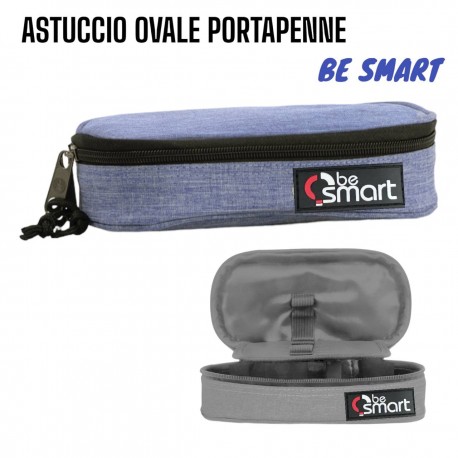 Astuccio Ovale Organizzato con Divisorio - Design Monocolore, Ideale per Scuola e Ufficio