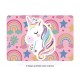 Tovaglietta All'Americana Unicorno in Plastica Morbida Antiscivolo - Ripiegabile e Lavabile - 44x30 cm