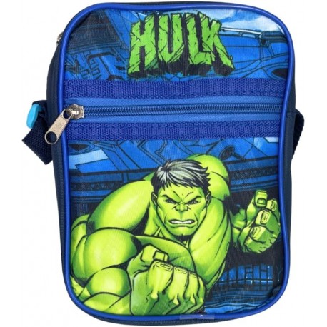 Borsa Passeggio Hulk - Tracolla Regolabile con Zip e Tasca, 21x15,5x5,5 cm