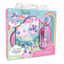 "Diario Segreto Unicorni - Magia Trasformabile: Lucchetto, Stickers, Penna Magica e Luce Rilevatrice - Sweet Dreams 12x18 cm"