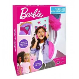 Cuffie Bluetooth Barbie con Orecchie - Auricolari Wireless per Bambine con Cuscinetti Morbidi, Ricaricabili USB e AUX