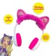 Cuffie Bluetooth Barbie con Orecchie - Auricolari Wireless per Bambine con Cuscinetti Morbidi, Ricaricabili USB e AUX