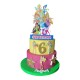 TORTA SCENOGRAFICA IN POLISTIROLO WINX CLUB DECORAZONE CENTRO TAVOLA PERSONALLIZZABILE COMPLEANNO NOME NUMERO