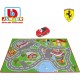 Tappetone Gioco Bura Ferrari Junior City  Multicolore - Con LaFerrari Inclusa e Superficie Lavabile, 100x70 cm