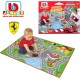 Tappetone Gioco Bura Ferrari Junior City  Multicolore - Con LaFerrari Inclusa e Superficie Lavabile, 100x70 cm