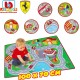 Tappetone Gioco Bura Ferrari Junior City  Multicolore - Con LaFerrari Inclusa e Superficie Lavabile, 100x70 cm