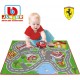 Tappetone Gioco Bura Ferrari Junior City  Multicolore - Con LaFerrari Inclusa e Superficie Lavabile, 100x70 cm