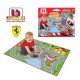 Tappetone Gioco Bura Ferrari Junior City  Multicolore - Con LaFerrari Inclusa e Superficie Lavabile, 100x70 cm