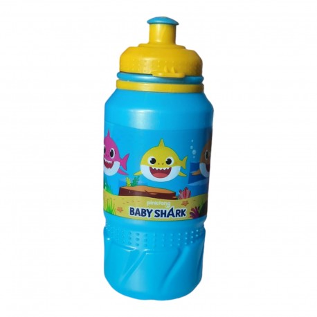 Borraccia Sportiva Baby Shark 420 ml - Bottiglia in Plastica Riutilizzabile con Beccuccio Retrattile per Bambini