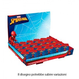 Temperamatite in Latta Quadrato Doppio Foro Spiderman Marvel  Scuola e Regalini di Fine Festa  Descrizione: