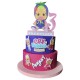 Torta in Polistirolo Cry Babies Personalizzabile - Nome e Numero Glitterato per Feste di Compleanno