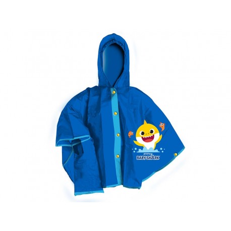 Poncho Mantella Baby Shark Disney Impermeabile Antivento Antipioggia – Taglia XS (3-4 Anni)