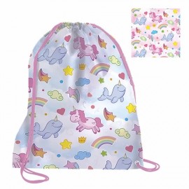 Zaino Borsa Sacca Unicorno 42x35 cm per Scuola e Tempo Libero – Perfetta per Bambini