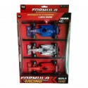 Set 3 Auto F1 in Scala 1:24 con Luci e Suoni - Macchine da Corsa con Movimento a Frizione, per Bambini 3+ Anni