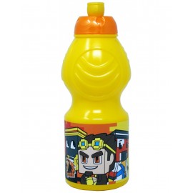 Borraccia Plastica Lyon Game con Beccuccio Retrattile - 400 ml per Scuola e Sport