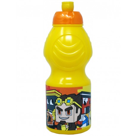 Borraccia Plastica Lyon Game con Beccuccio Retrattile - 400 ml per Scuola e Sport