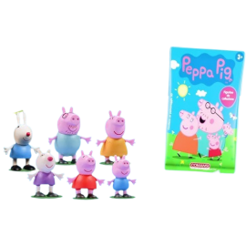 Bustina Peppa Pig con Figure da Collezione 6 cm - Regalini di Fine Festa Bambini